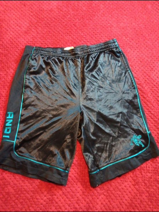 And1 Other - AND1 Black Athletic Shorts with Teal Piping